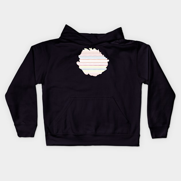 Marker Summer Stripes Kids Hoodie by ninoladesign